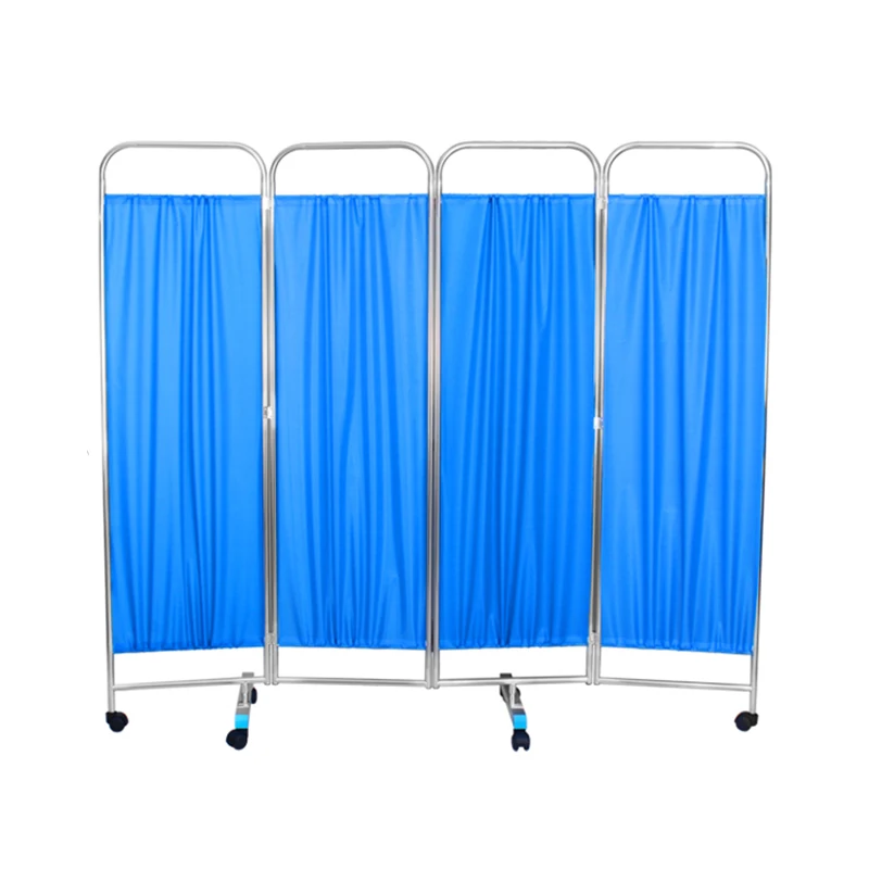 Mobile  Stainless Steel hospital use Ward Screen collapsible 5 flats  Hospital Ward Screens