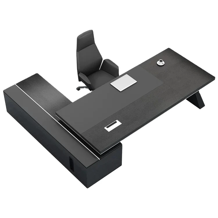 LBZ47 роскошный современный набор L-образной формы офисный стол директор генеральный офисная мебель