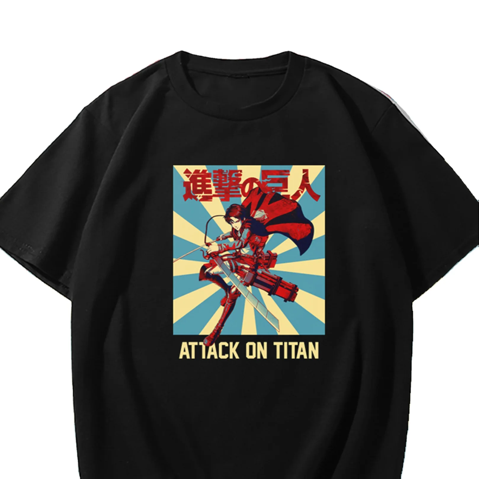 Japanese Anime Attacks on Titan Eren Yeager T-shirt Casual Short Sleeves Printed T-Shirt Unisex Tops