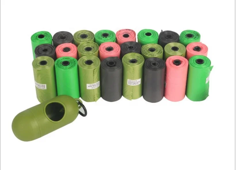 Biodegradable bags pet clean product dog poop bags custom printed, drawstring dog poop bag