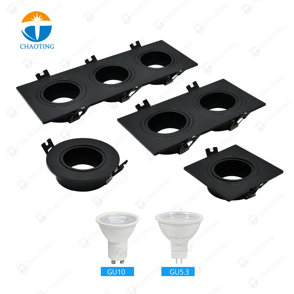 Anti-Glare White Color Smart Dimmable Cct Change Gu10 Spotlight 7W 12W 25 Adjustable Chrome Led Spot Light Pc Recessed Downlight