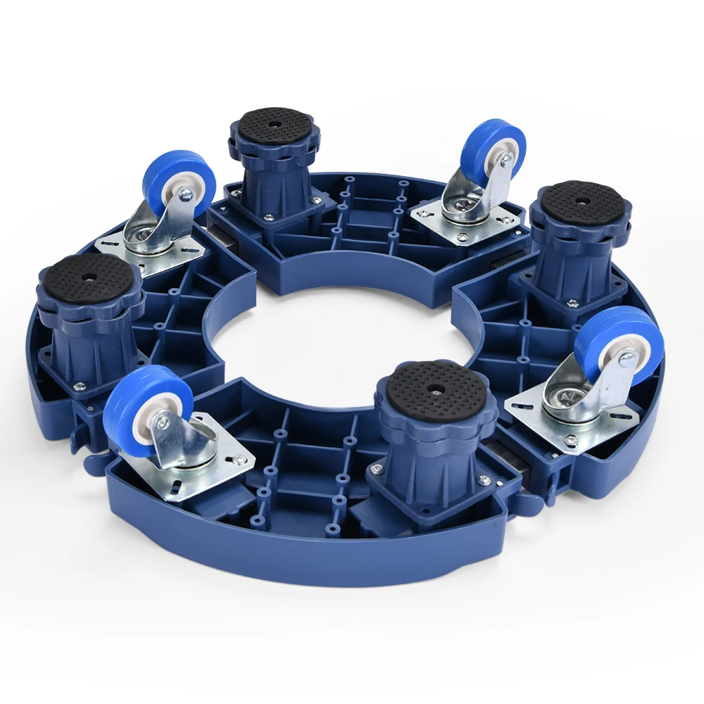 VERTAK Indoor Rollable Plant Dolly Adjustable Wheeled Planter Saucer Tray Anti-skid Plant Pallet Caddy with 4 feet & 4 wheels