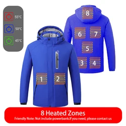 Winter thermal jacket windbreaker electrically heated jacket usb heater coats slim fit heated jacket for winter