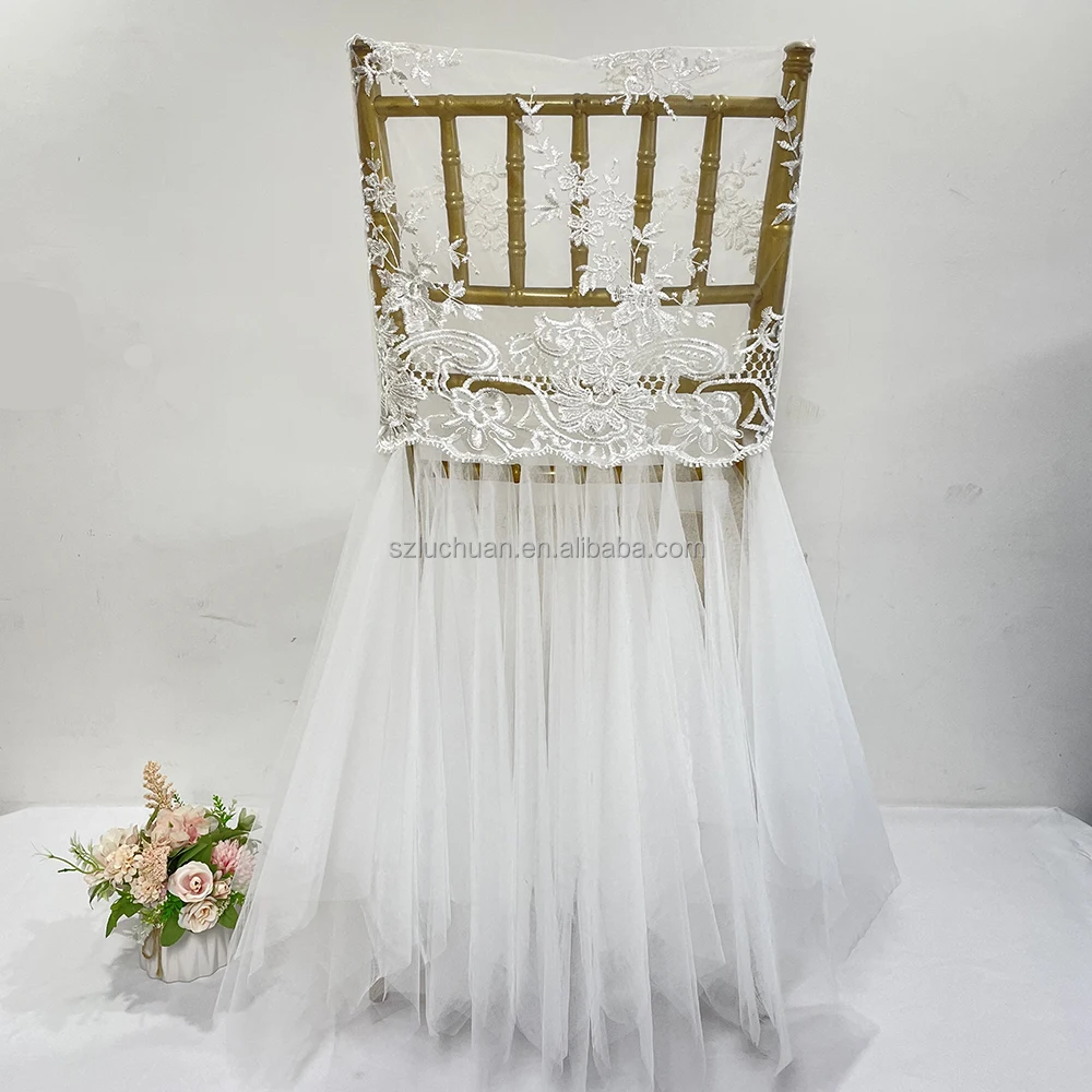 Новый стиль кружевные чехлы на стулья Свадебный белый свадебный чехол чехлы на стулья для свадьбы