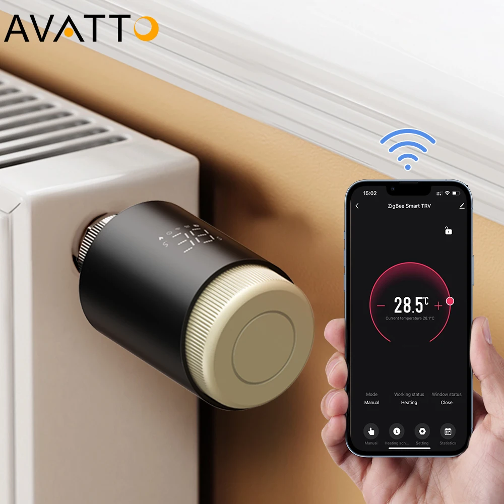 Avatto Tuya Wifi Smart TRV термостат регулятор температуры подогрева пола цифровой термостатический радиаторный клапан