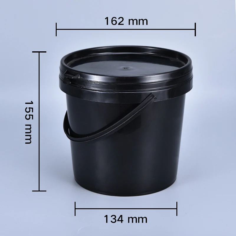 
UMETASS Wholesale Food Grade 2L Plastic Pail Round Bucket Container For Food Biscuit Popcorn Paint 