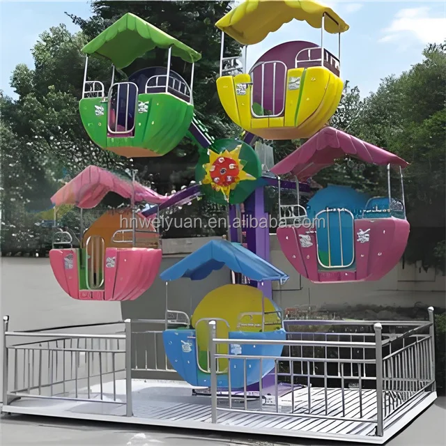amusement rides double kids portable ferris wheel Park kids small games ferris wheel classical fiberglass small ferris wheel