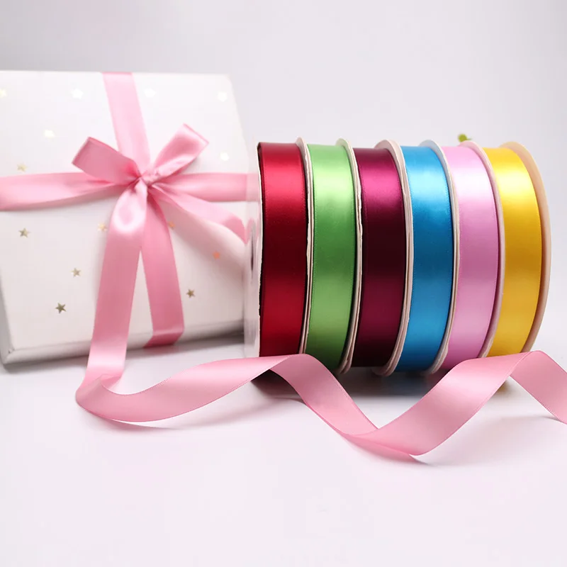 
Single Faced Polyester Ribbons Solid Color Satin Ribbon 1 Inch 100 Yards Per Roll Ribbon Wholesale Decoration 