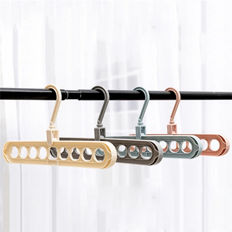 9 Holes Multi-fuction Colour Clothing Storage  Hanger