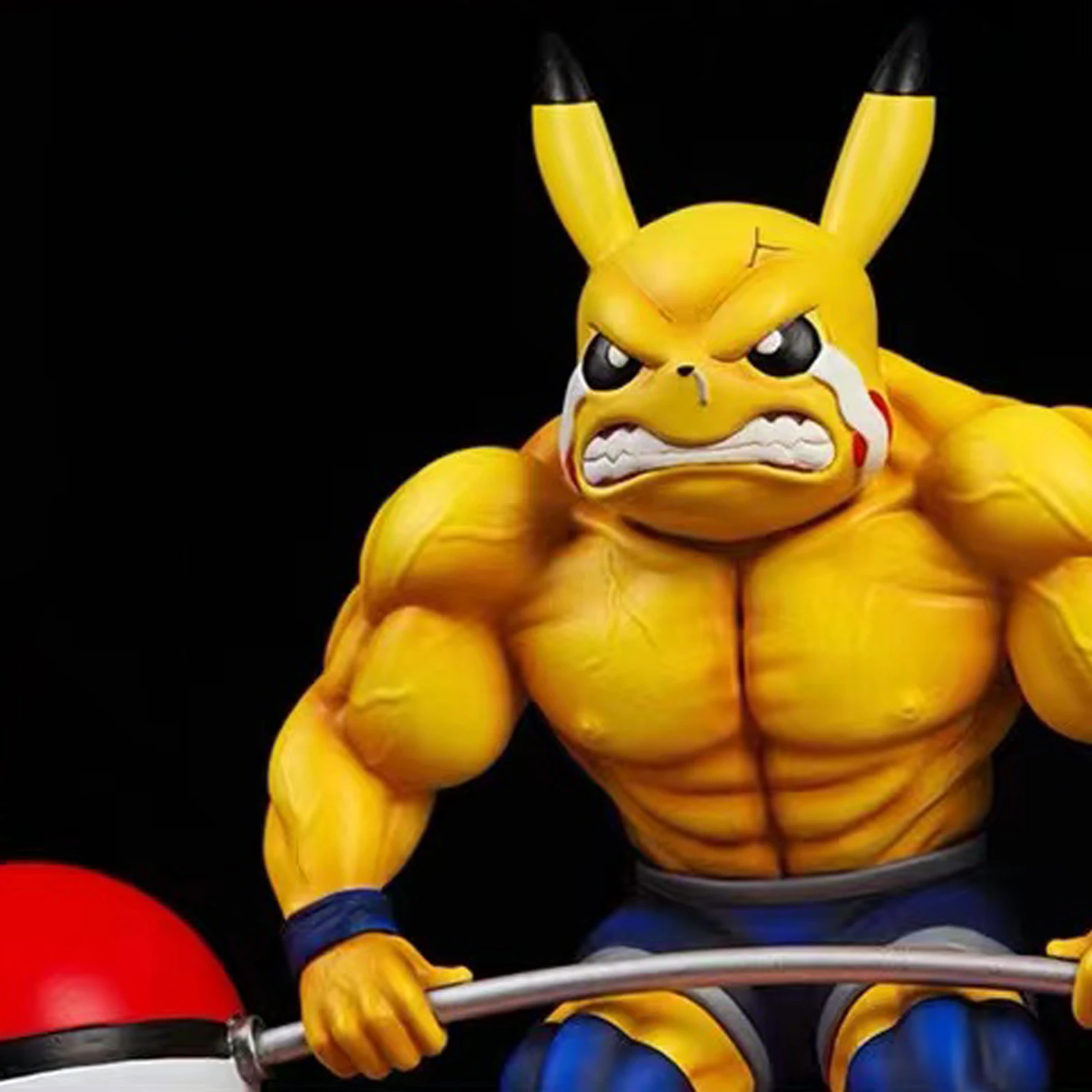 Anime figure toys Two heads P1KACHU Muscle model GK PVC Figures Toys