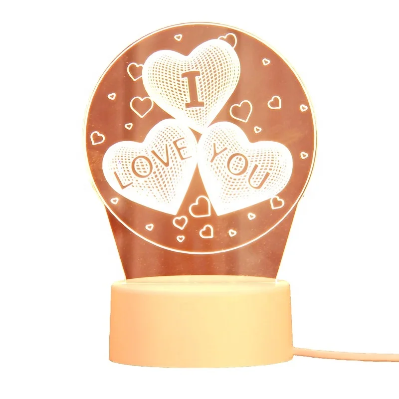 
Wholesale 3D Effect Desk Lamp Kids 3D night light Led Table Lamp With switch button 3 color changing 