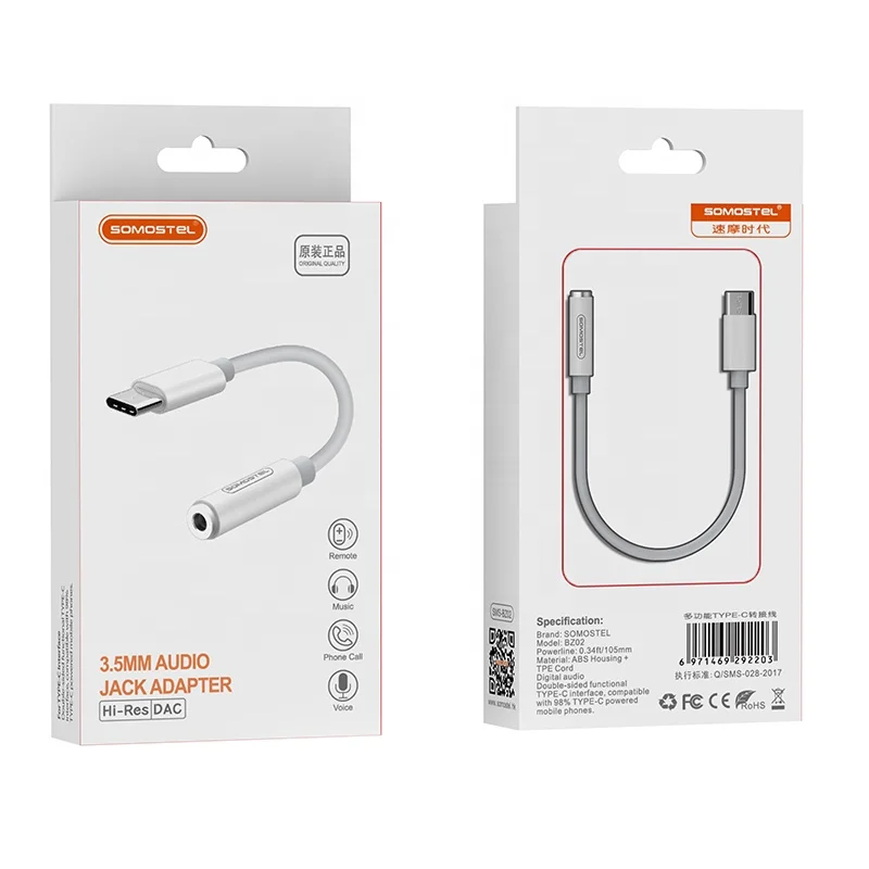 New Products headphone adapter 3.5mm Jack Adapter Audio Headphone Splitter For iPhone