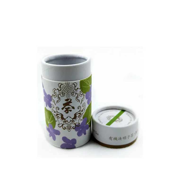 Изготовленная на заказ картонная круглая коробка крафт-бумажная трубка для чайной упаковки