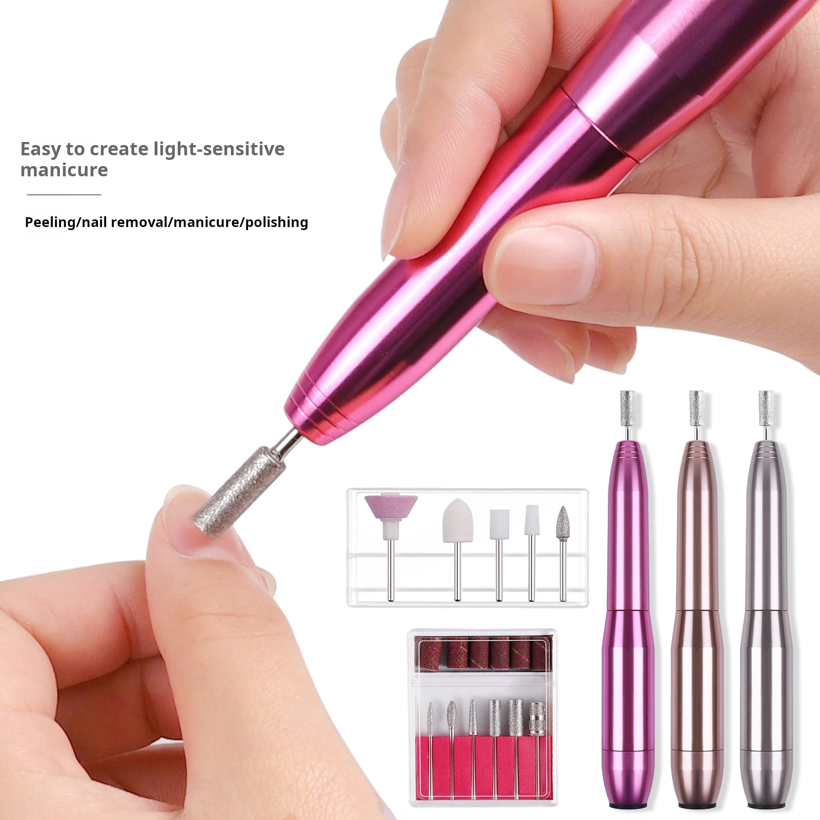 Electric Nail Drill USB Manicure Pen Sander Polisher Professional  Electrical Nail Files Electric Kit Efile Nail Drill