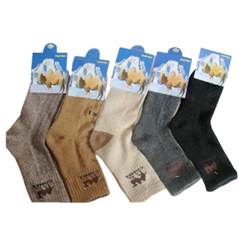 Factory wholesale custom winter super thick warm terry camel hair wool socks