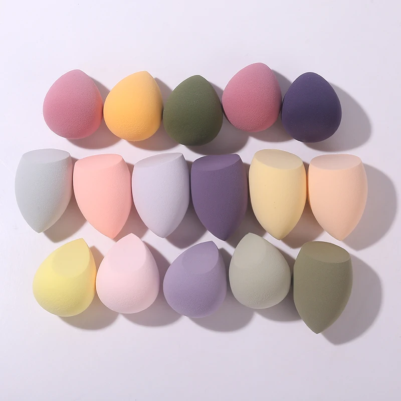 Makeup beauty sponge pink and blue , mini egg sponge makeup remover , pink and blue makeup sponge logo