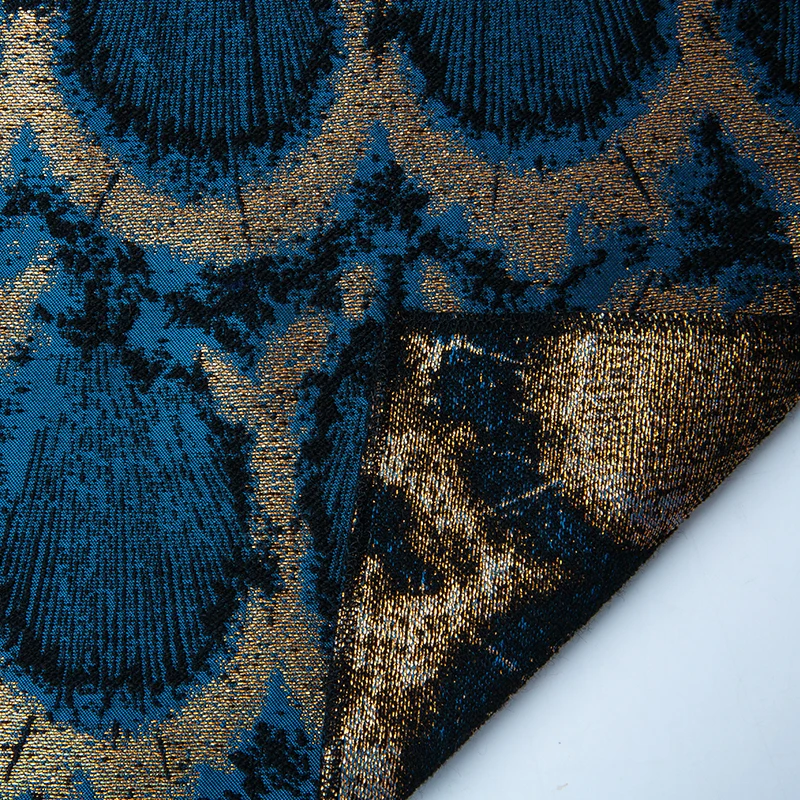  KEER JDJ4098N new arriving product delicate fish scales pattern design nylon metallic polyester embroidered jacquard fabric