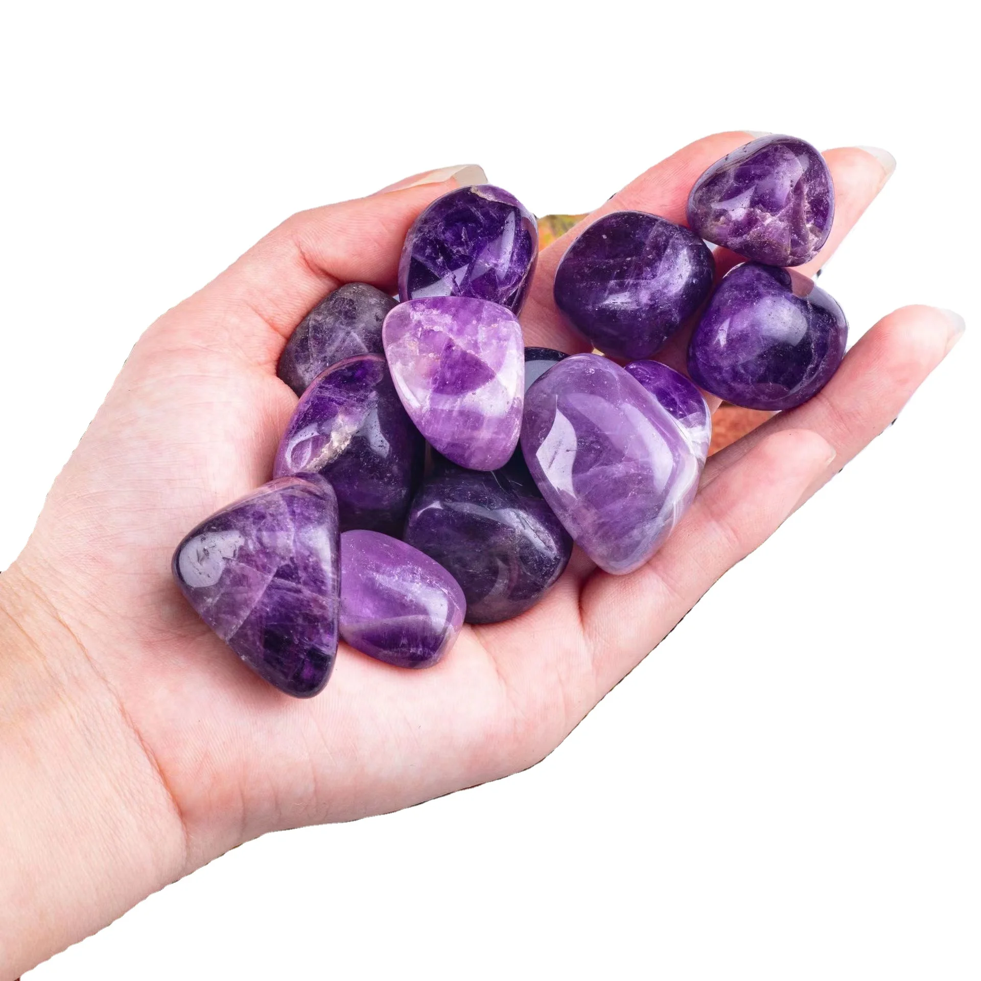 Wholesale natural rose quartz amethyst tumble crystal rough polished landscape decoration stone