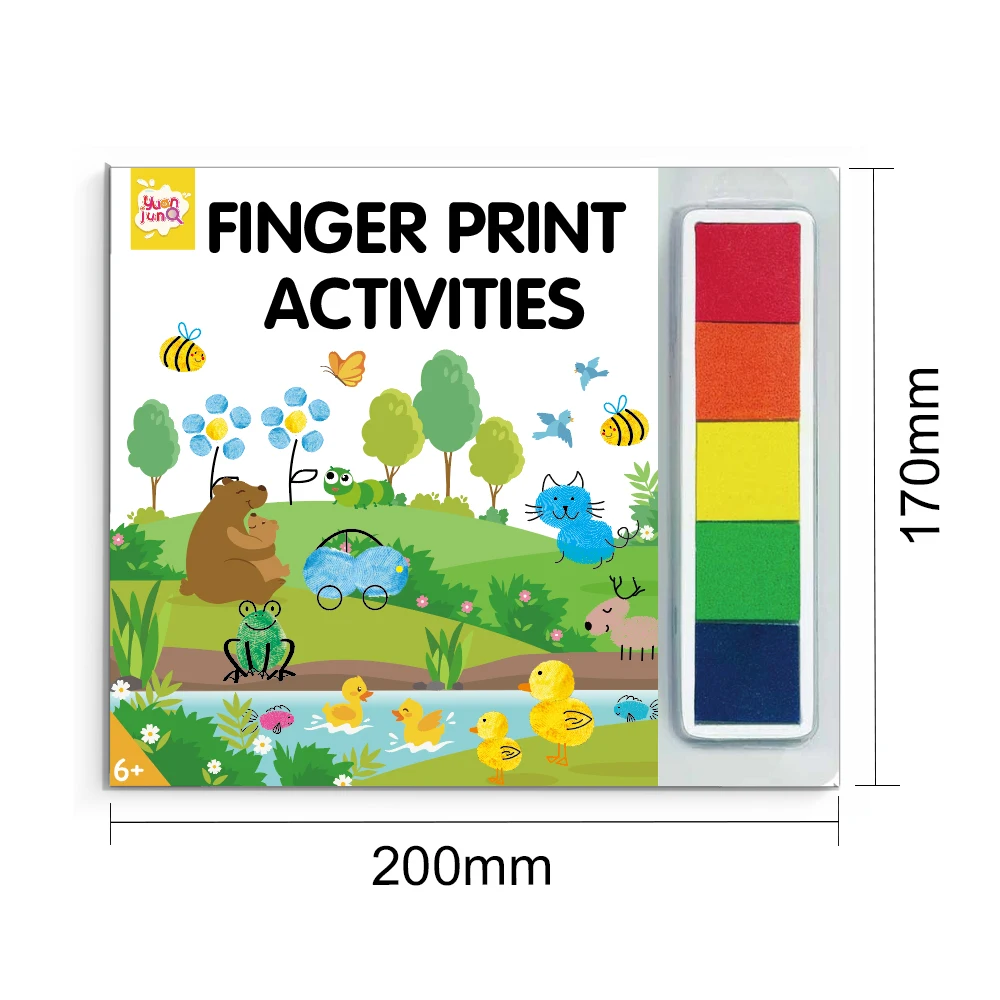 2023 Funny DIY Dot Art 5 Colors Washable Non Toxic Finger Art Painting Kit For Toddlers