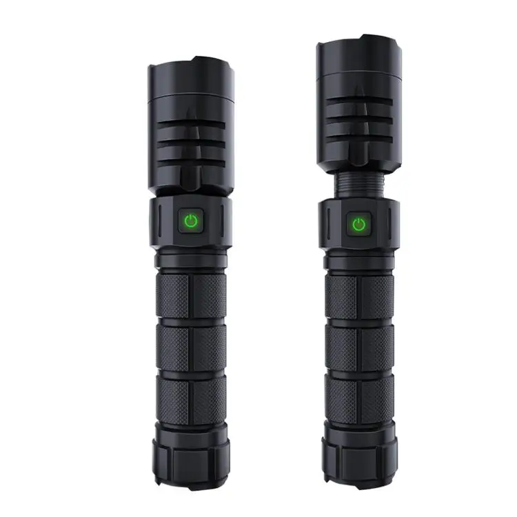 Wholesales USB Rechargeable zoomable Torch light flashlight with mobile phone charging