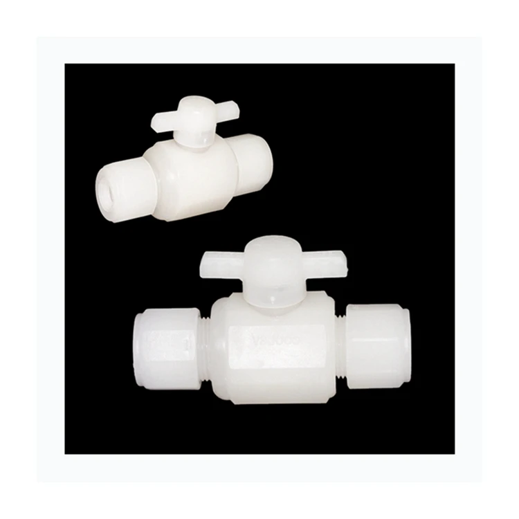 Chinese Factory Globe Valves Double Union Cock White Plastic PP PVDF cock ball valve