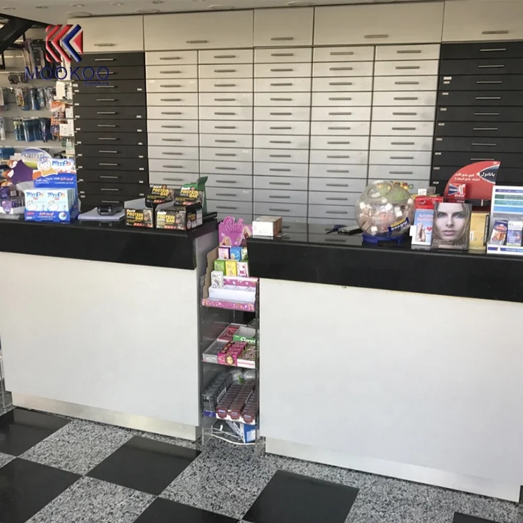 High Quality Material Pharmacy Medicine Drawers Drugstore Interior Design Display Drawer Systems