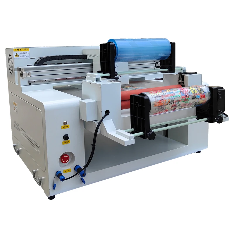 UV flatbed printer machine second hand A3 size multi-color UV DTF printer for small business sticker logo