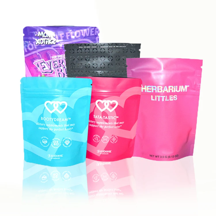 Custom Logo packaging sweet bags 1oz 28g / 7 gram / 4x5 inch 3.5 g edible candy ice cream smell proof zipper mylar plastic bag