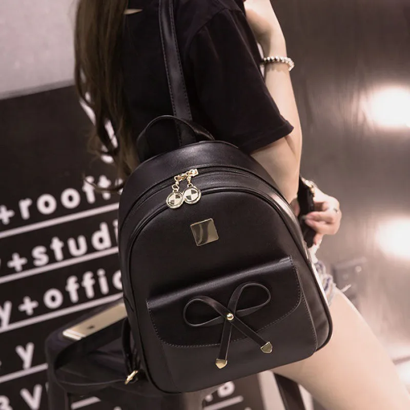 Fashion Girls School Backpack Bag Ladies College Style Multifunctional Casual Design Backpack Women Leather Mini Backpack