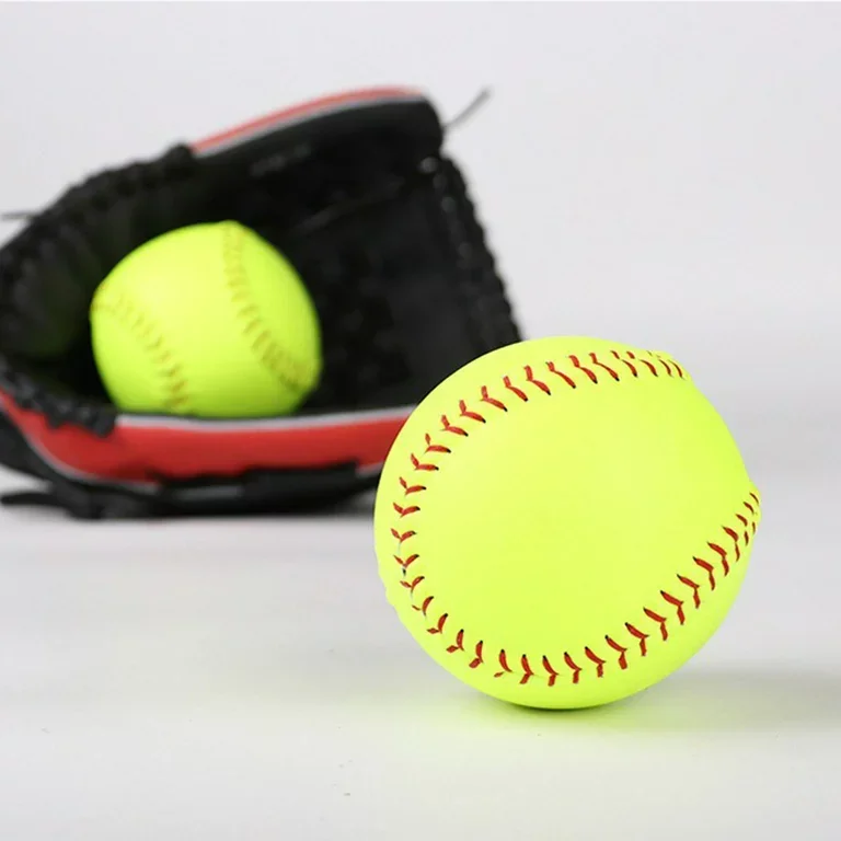 Softball 12inch Optic Yellow Synthetic Leather Cork Core Weston S300 Softball Balls