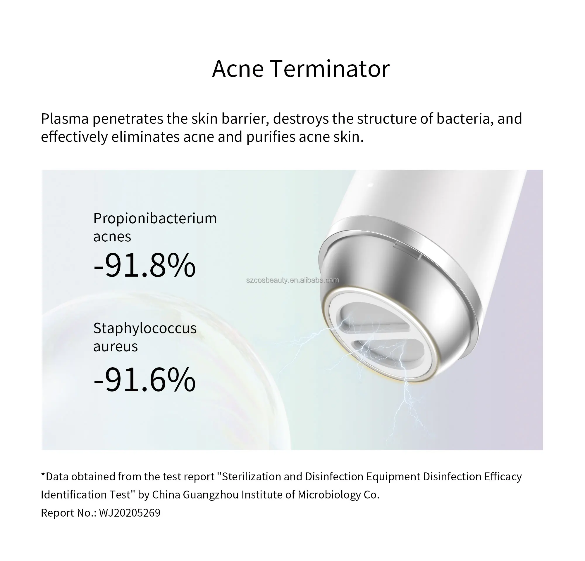 COSBEAUTY amazon top seller 2022 cold plasma ultrasonic skin scrubber facial acne plasma pen ozone