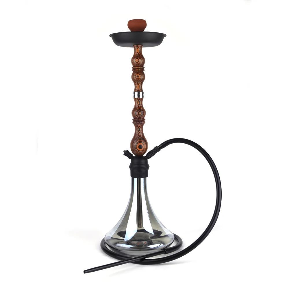 China Factory Huka Hookah Smoking Tool Glass Accessories Tall Shesha Wooden Hookah Shisha