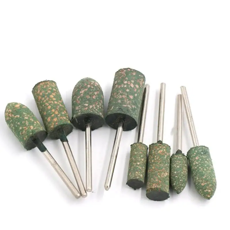 1/8 oval shape Sesame Rubber Elastic Sponge mounted stone Grinding Head for Metalworking Finish Polish rotary tool buffing