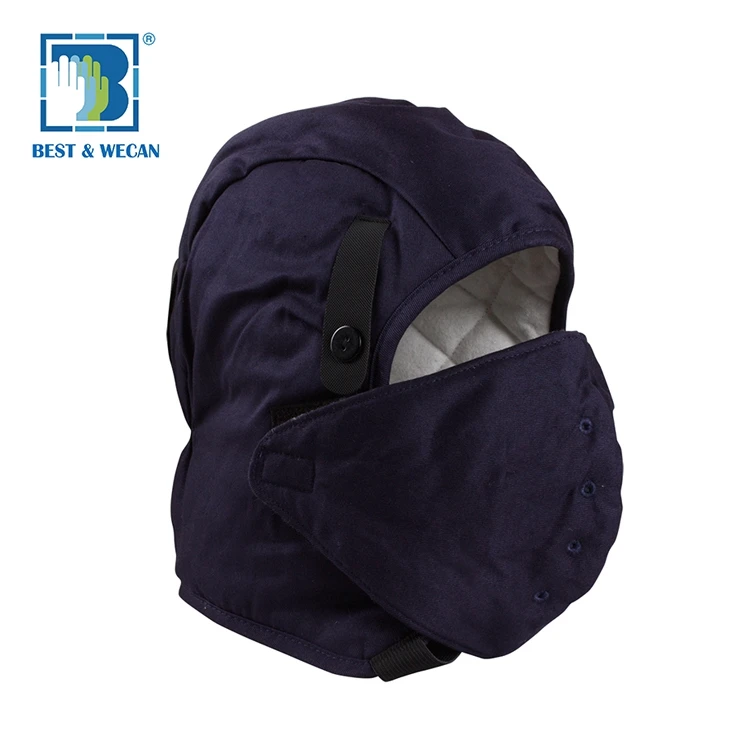 Protective 100% Cotton Flame Retardant Hood With Cape Welder Hats Welding for Safety