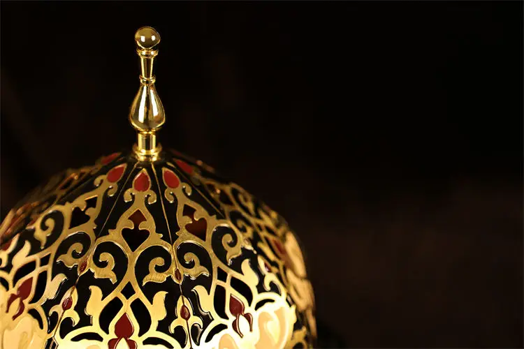 Hot Sale Middle Eastern Arab incense burner elegant religious Essential oil Incense Burner wood & Copper bukhoor burner