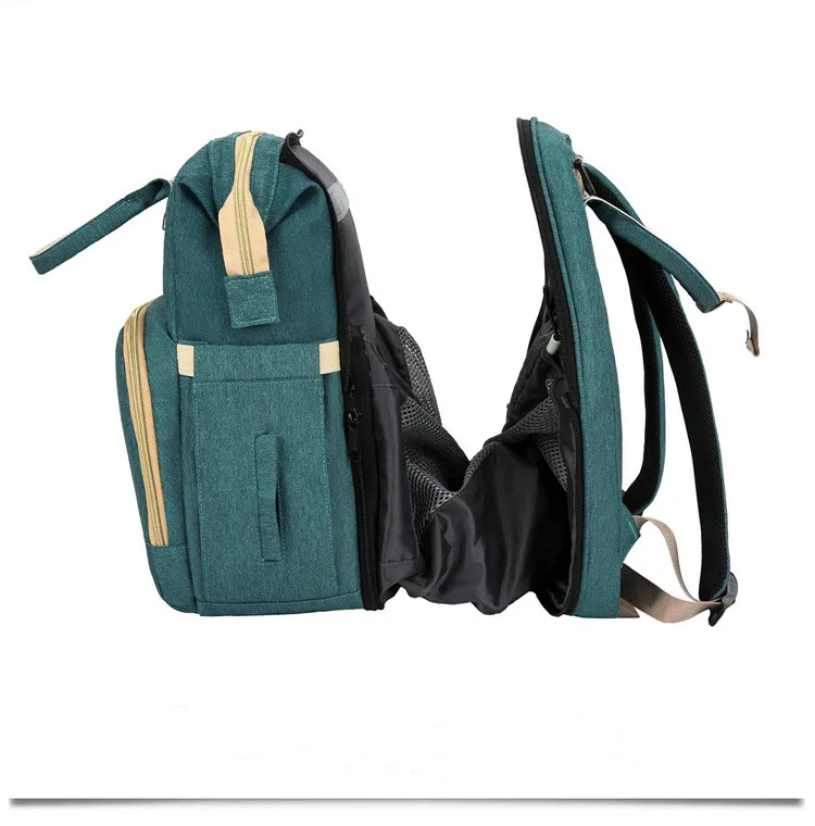 Wholesale Fashion Design Baby Diaper Bag Portable & Movable Mommy Backpack Bag Hanging Storage Sleeping Bag