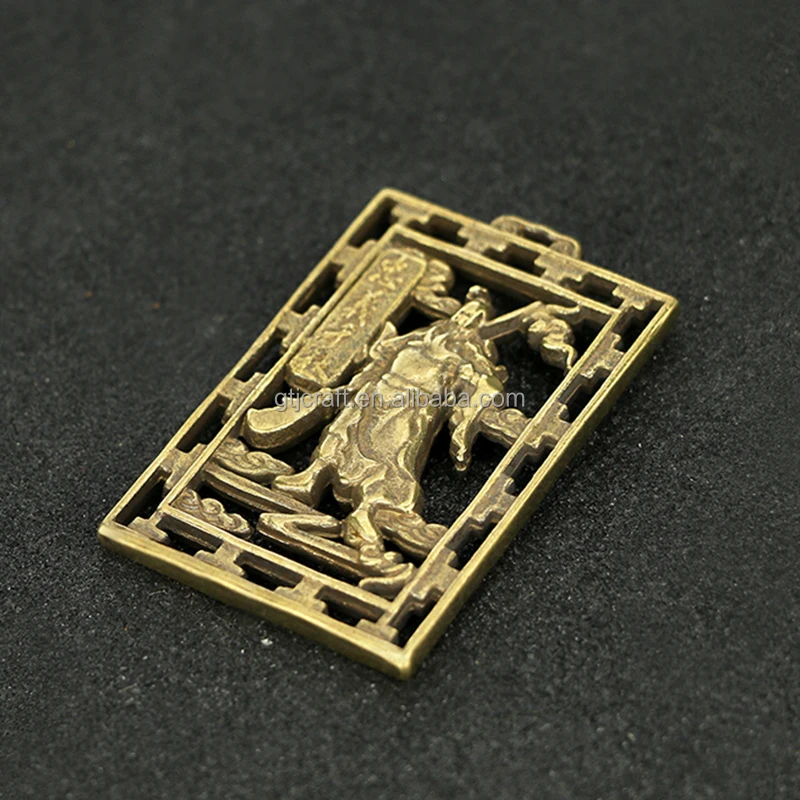 Factory direct  CA101 supply retro pure copper Buhhda crafts Guanyin Guan Gong dragon tag pendant