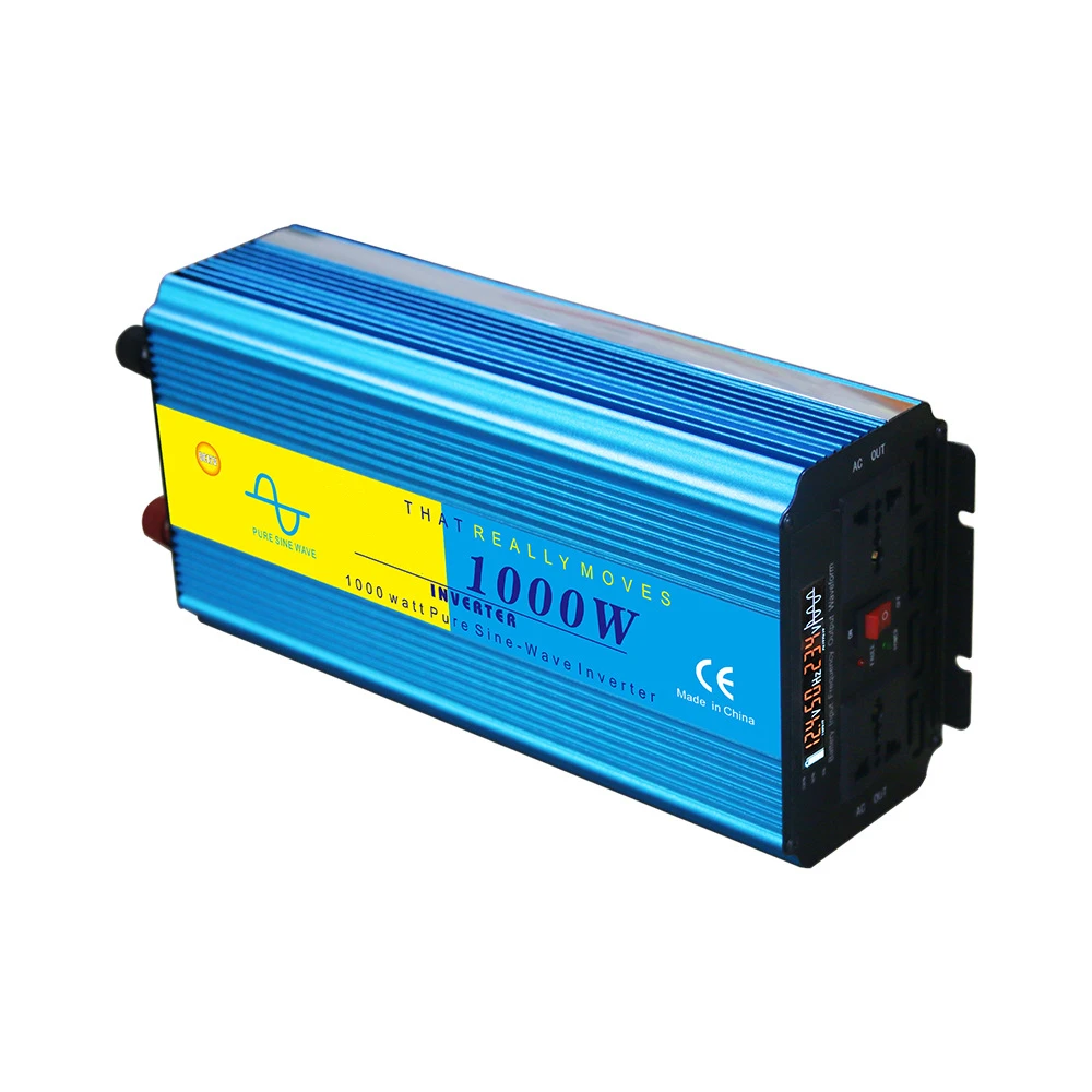 12V/24V/48V 1000W UPS Pure Sine Wave Battery Charger Power Inverter For Solar System