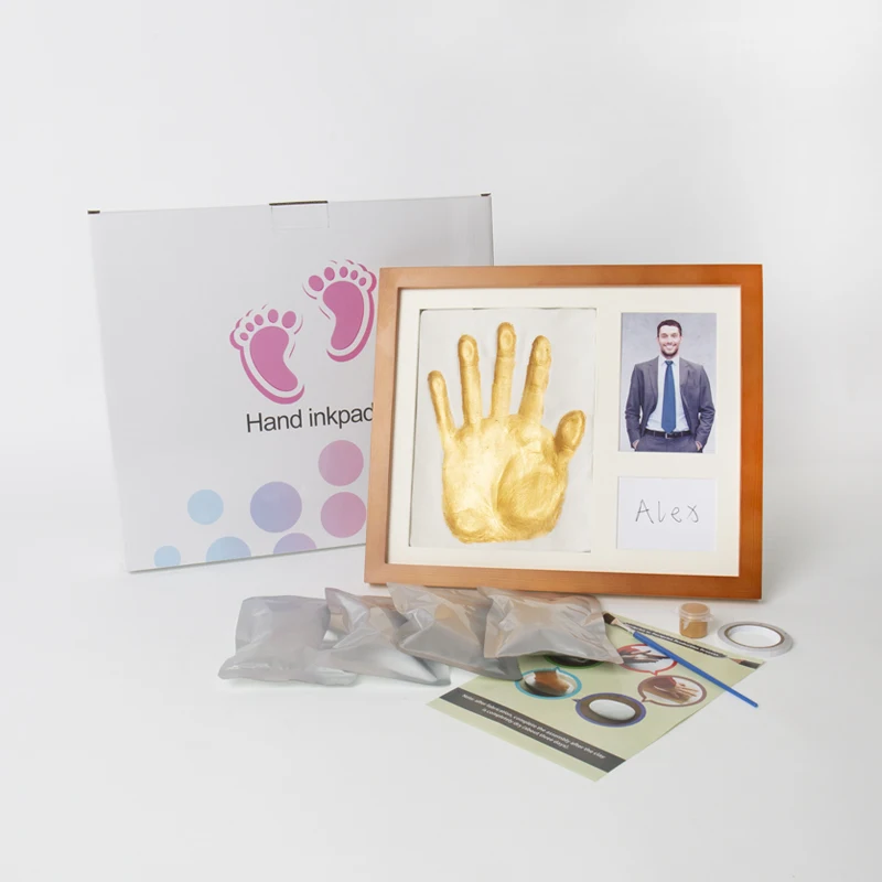 Adult Handprint Record Photo Frame  Personalized diy Anniversary Wedding Birthday Gifts