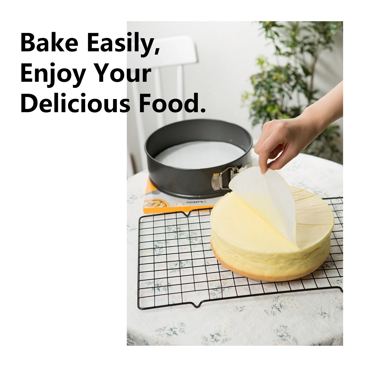 
200 sheets 4inch Grease proof silicone parchment baking paper sheet 