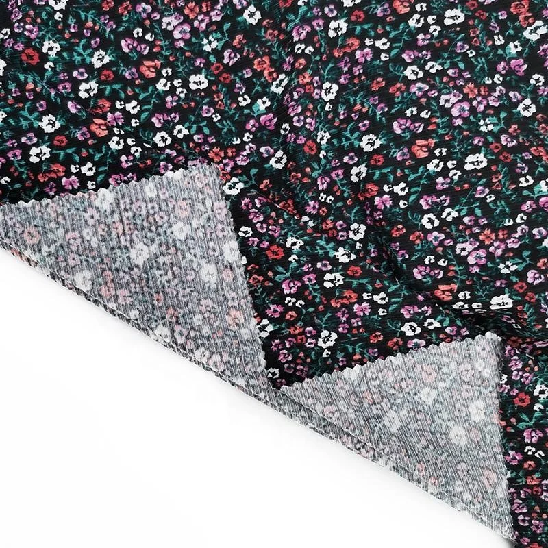 HOT SALE ESSE TEXTILE DTY 3*2 RIB 2-SIDE BRUSH PRINT FABRIC FOR WOMEN DRESS AND SWEATER TELA