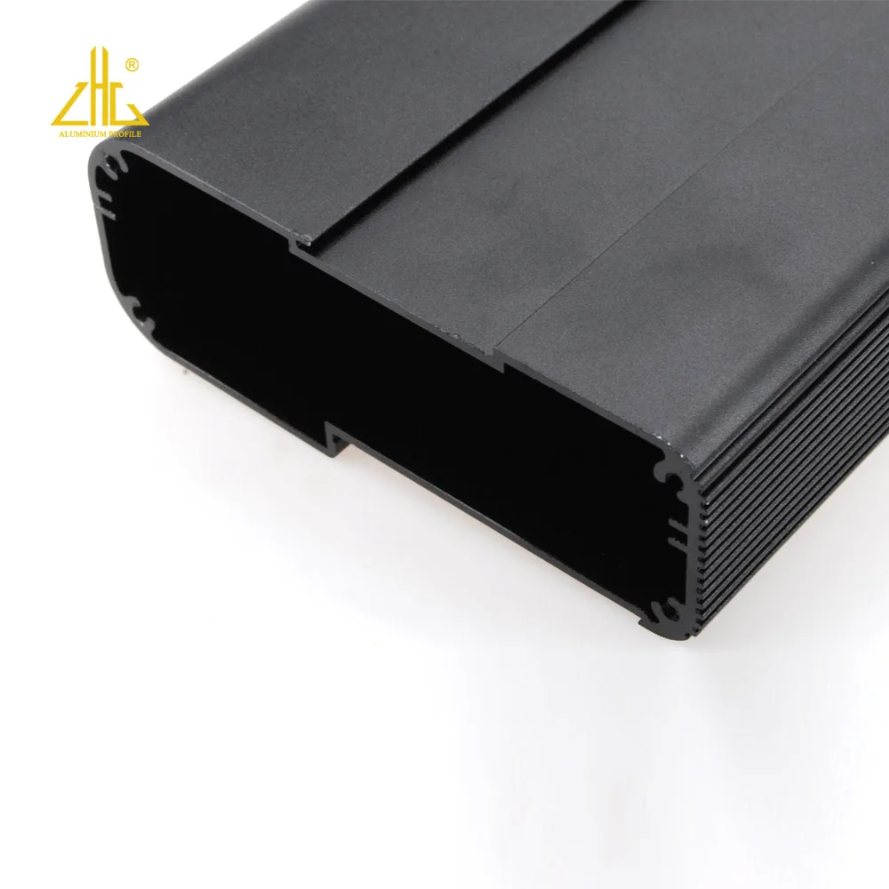 black heatsink aluminum alloy 6063 die cast housing extrusion battery box with metal shell