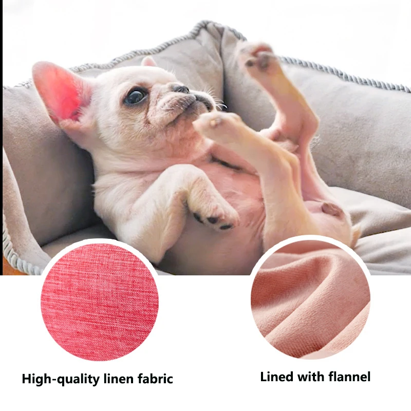 2022 factory custom dog pet sleeping bed  rattan fluffy cat pet bed sofa washable memory foam pet dog bed