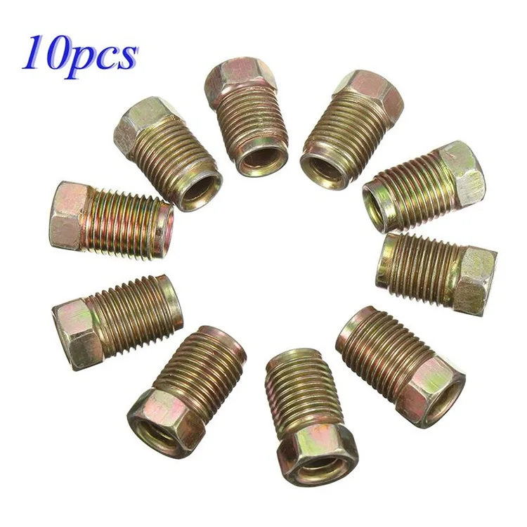 Factory Processing Custom Non-standard Zinc Steel Brake Tube Round Coupling Nuts External Thread Hexagon Tube Nut