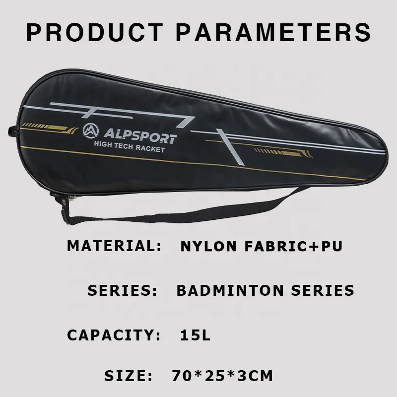 ALP Design PU Bag Large Capacity&Shine Design Racket Bag Different Size Hot Sale for Sport Lover