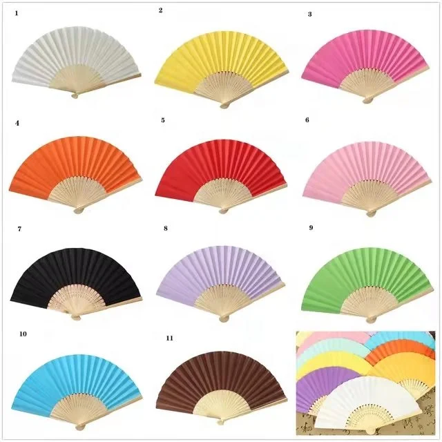 Изготовленный на заказ бумажный веер для искусств и ремесел, цветной бумажный веер, высококачественное искусство