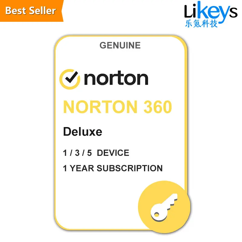 Популярный онлайн Norton 360 Deluxe 2023 устройства 1/3/5 ключ 1 год универсальное лицензионное программное обеспечение безопасности