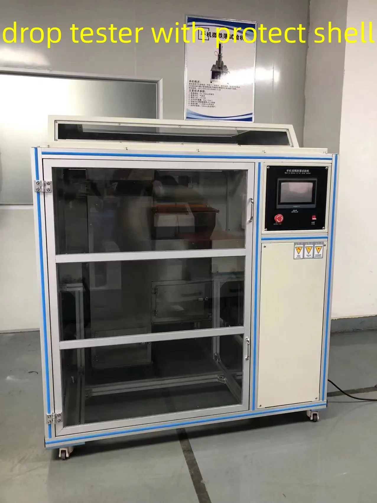 China manufacturer Tester Drop Test Machine Drop Test Drum for Cellphone Electronics Car Spare Part Customized 1m Falling Height