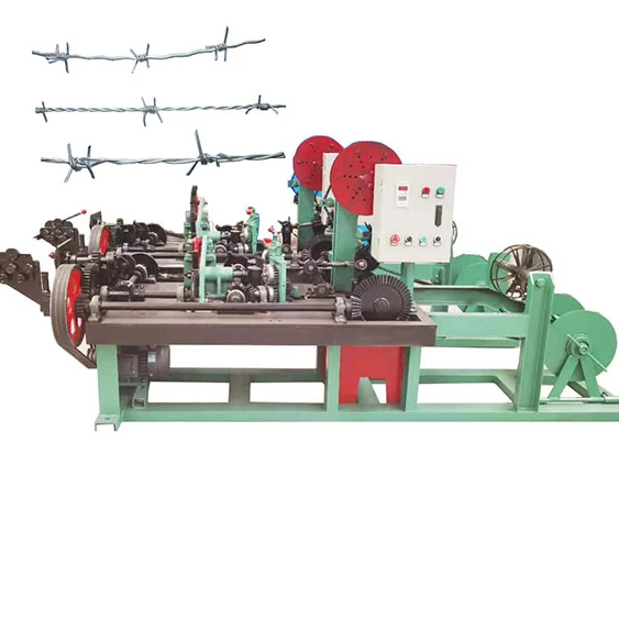 Single wire security fence making barbed wire machine