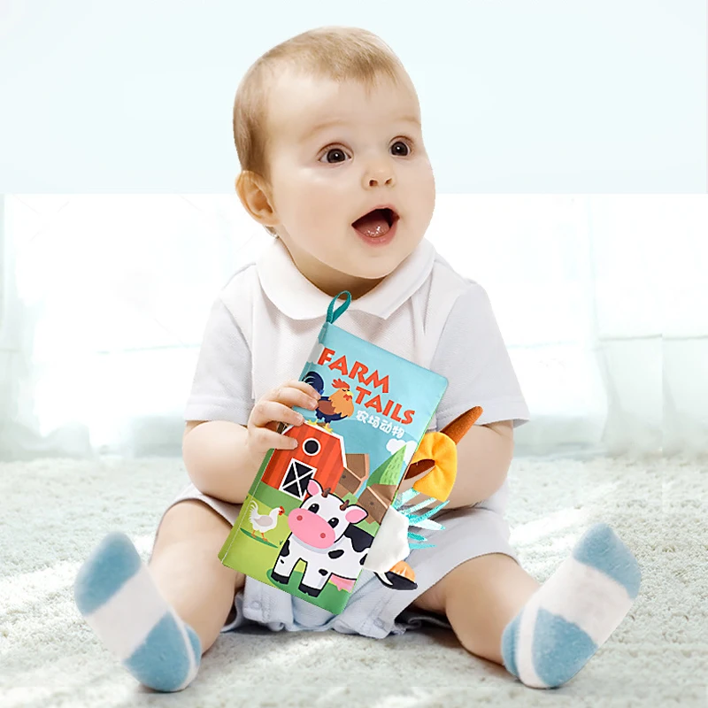 SeaMind Soft Sensory Cloth Book Early Education Interactive Fabric Baby Toy Quiet Learning Toys Set